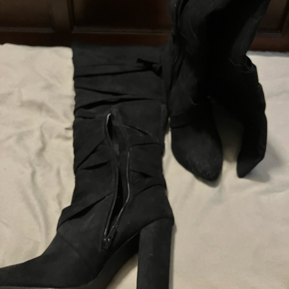 Black, heeled boots